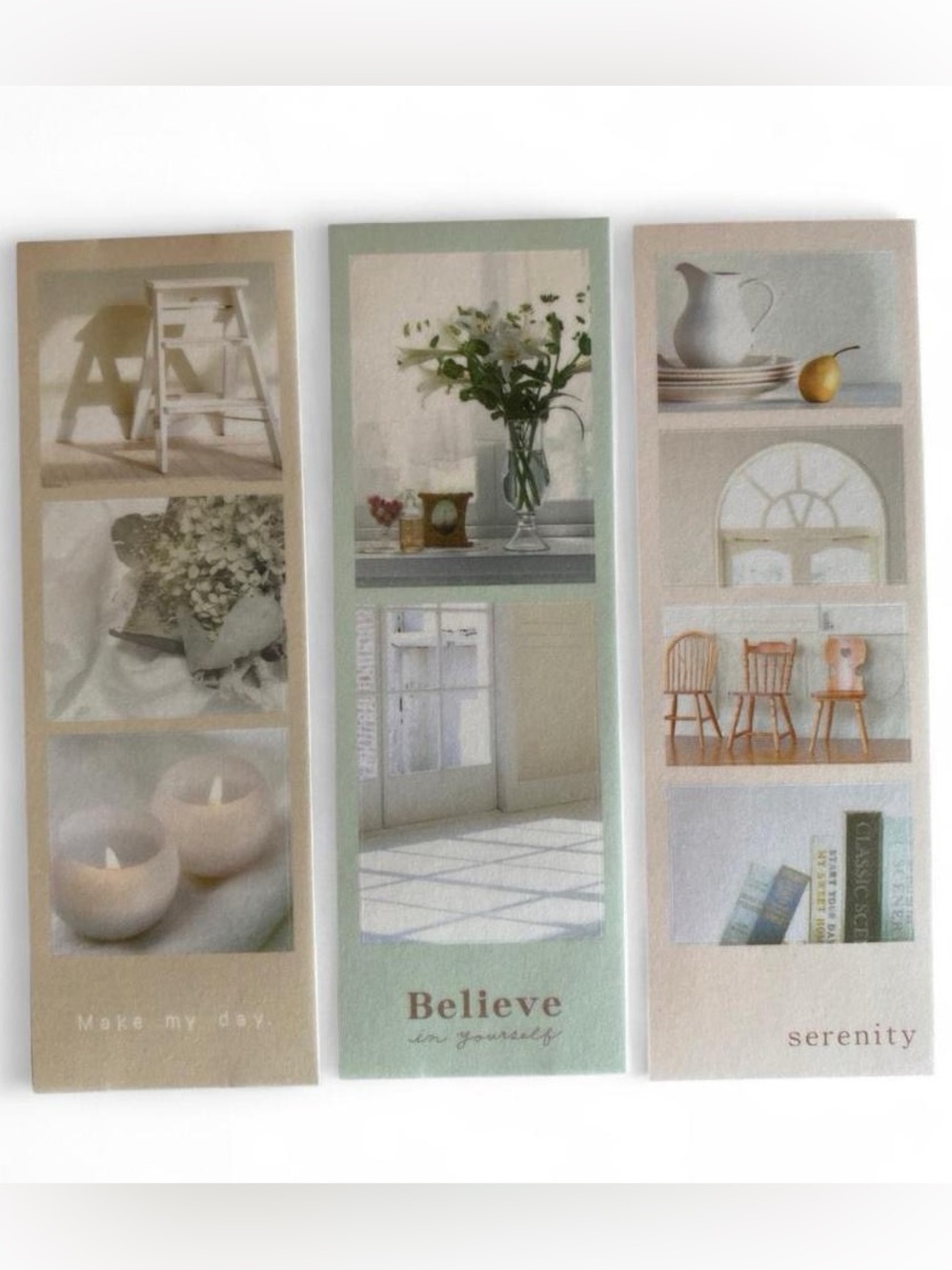 🌸3/$15🌸 Sage Green & Cream Aesthetic Sticker Set - 3pcs